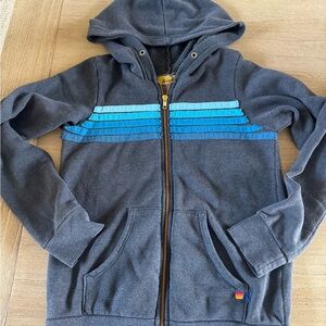 New Aviator Nation Zip-Up Hoodie with Blue Stripe Accents - Kids -  Never worn